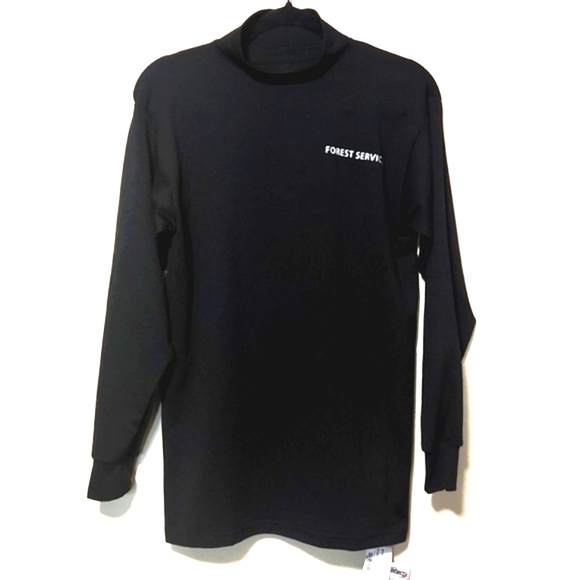 USFS Forest Service Elbeco Ufx Base Layers Black Mock Turtleneck Men's Medium - Picture 1 of 10